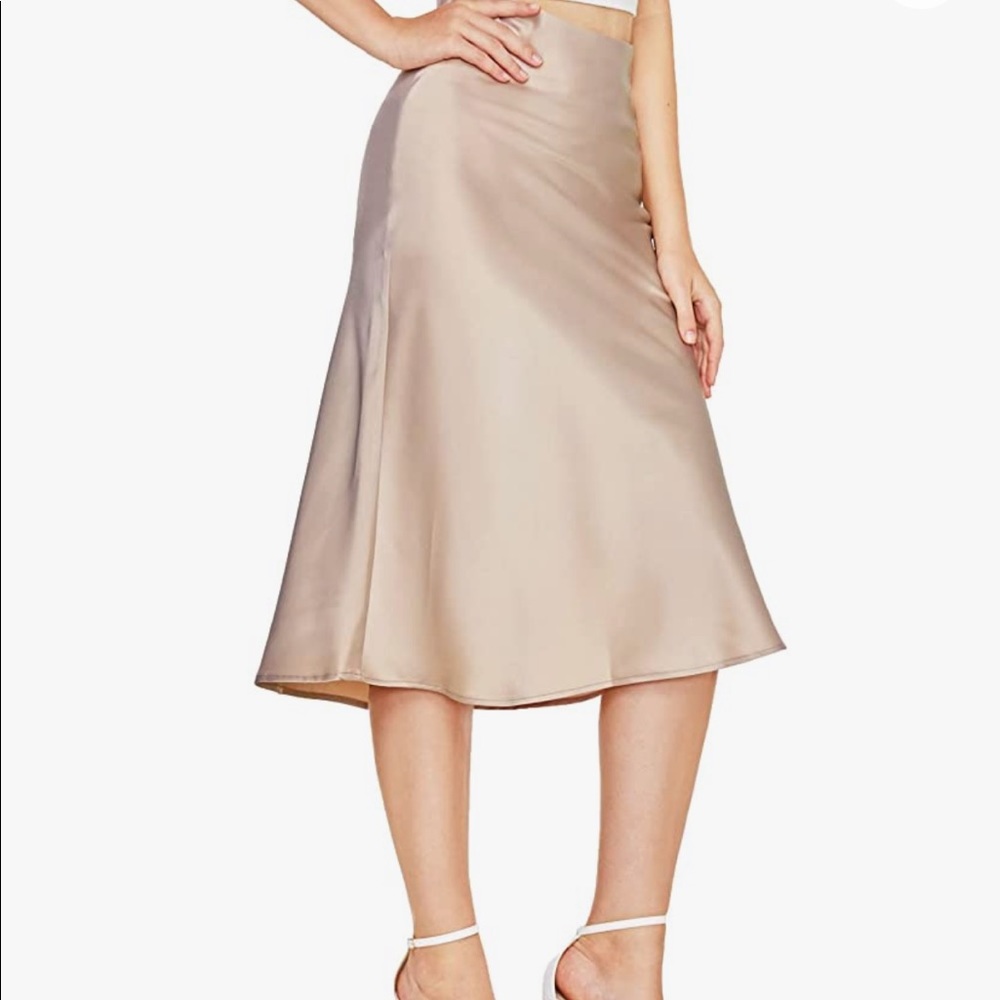 NWOT satin a-line skirt